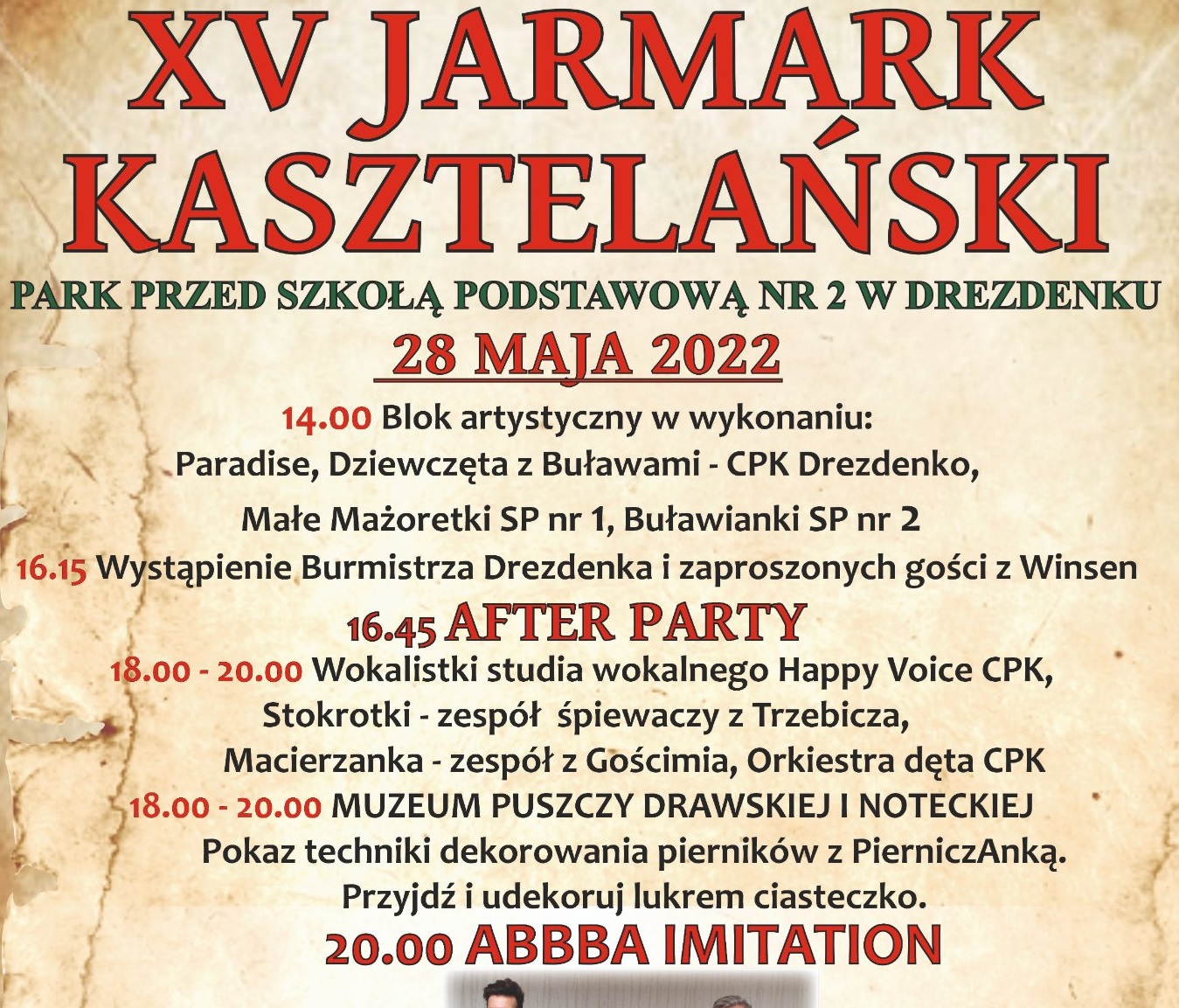 XV Jarmark Kasztelański już w nadchodzący weekend w Drezdenku. Zagra After Party i ABBA...